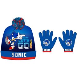 SET GORRO Y GUANTES SONIC THE HEDGEHOG