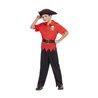 DISFRAZ PIRATA ROJO 3-4 AÑOS (SOMBRERO, CAMISA, CINTURÓN Y PANTALONES)