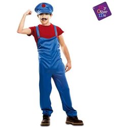 DISFRAZ RED SUPER PLUMBER TALLA 7-9 Y