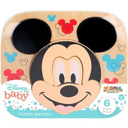 MICKEY PUZZLE ENCAJE MADERA 6 PIEZAS 21X20