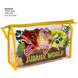 NECESER ASEO VIAJE ACCESORIOS JURASSIC PARK ORANGE