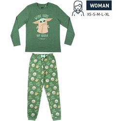 PIJAMA LARGO SINGLE JERSEY THE MANDALORIAN DARK GREEN