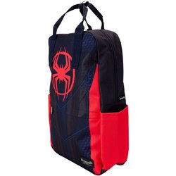 MOCHILA NYLON TRAJE MILES MORALES SPIDER-VERSE MARVEL LOUNGEFLY 43CM