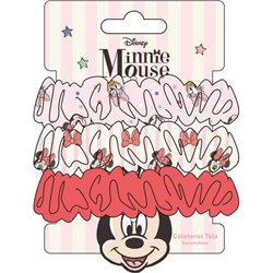 ACCESORIOS PELO COLETERO DE TELA 3 PIEZAS MINNIE