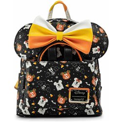 SET MOCHILA + DIADEMA OREJAS SPOOKY HALLOWEEN MICKEY AND MINNIE DISNEY LOUNGEFLY 27CM