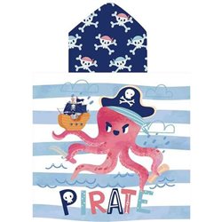 PONCHO ESTAMPADO PIRATEPOLP 60X120 CM