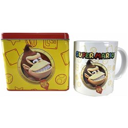 SET TAZA + HUCHA DONKEY KONG SUPER MARIO BROS NINTENDO