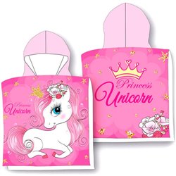 PONCHO TOALLA UNICORNIO MICROFIBRA