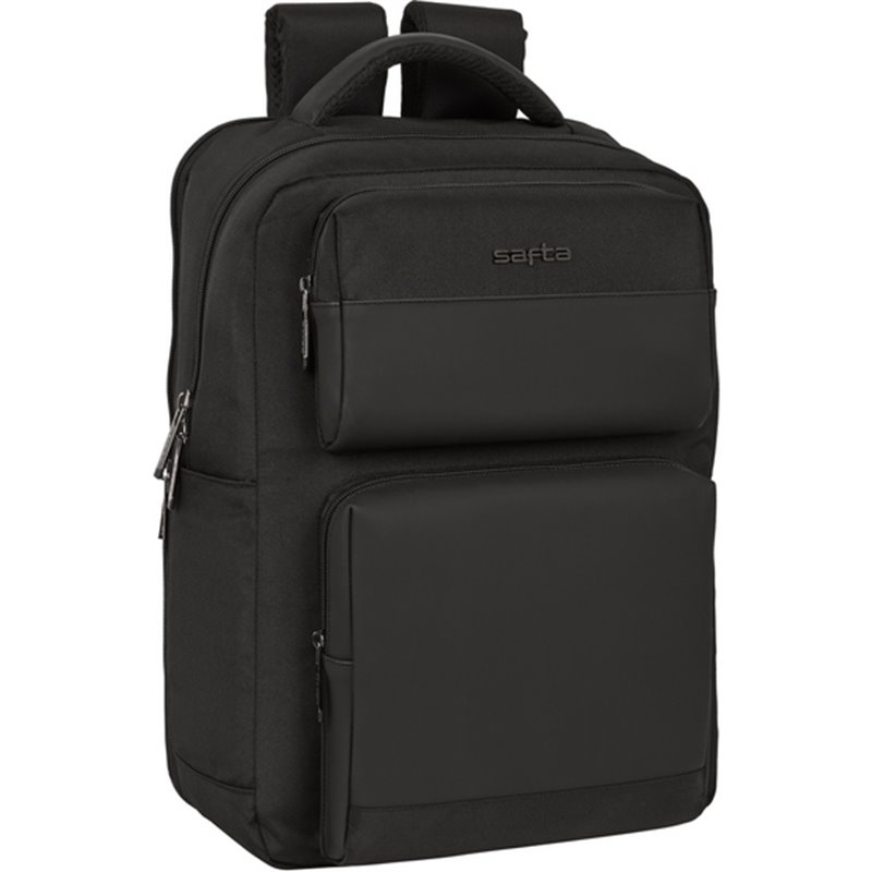 MOCHILA 2 BOLSILLOS PORTATIL 15,6+USB SAFTA BUSINESS "BLACK"