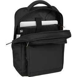 MOCHILA 2 BOLSILLOS PORTATIL 15,6+USB SAFTA BUSINESS "BLACK"