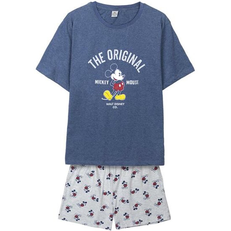 PIJAMA CORTO SINGLE JERSEY PUNTO MICKEY DARK BLUE