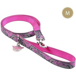 CORREA PARA PERROS M WONDER WOMAN DARK PINK