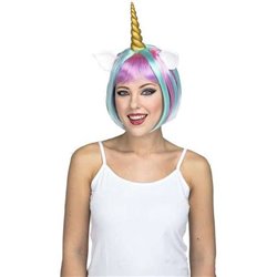 PELUCA CORTA UNICORNIO