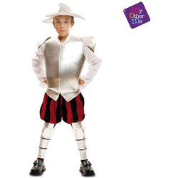 DISFRAZ QUIJOTE 5-6 AÑOS (SOMBRERO, CORAZA, CAMISA, PANTALÓN, RODILLERAS Y ESPINILLERAS)