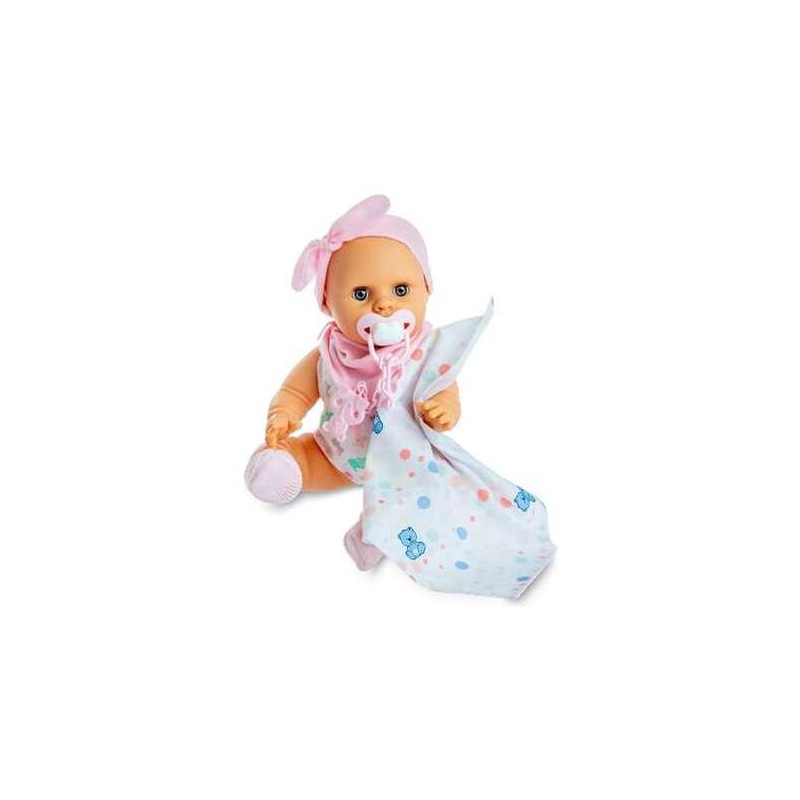 MUÑECO BABY SUSU INTERACTIVO NIÑA CON BODY DE PUNTOS ANIMALES Y ACCESORIOS 38CM