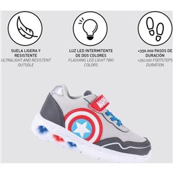 DEPORTIVA SUELA LIGERA EVA CON LUCES AVENGERS GRAY