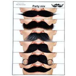 CONJUNTO DE 6 BIGOTES TALLA ÚNICA