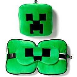 ALMOHADA VIAJE ANTIFAZ CREEPER MINECRAFT RESTEAZZZ