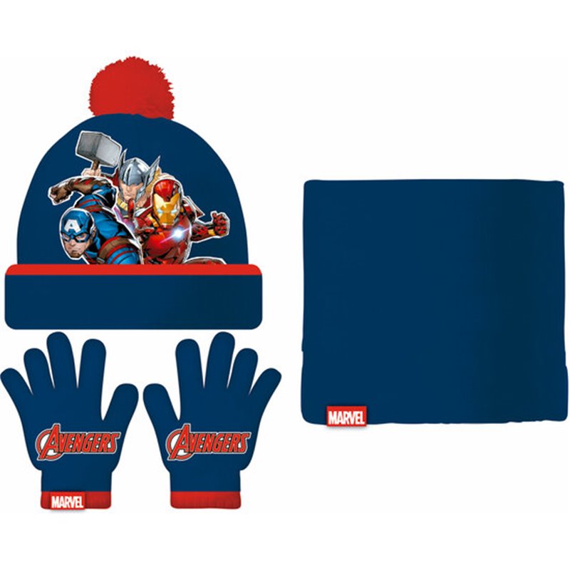 SET GORRO/BUFF/GUANTES INFANTIL 48/51 AVENGERS "INFINITY"