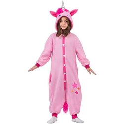 DISFRAZ UNICORNIO ROSA TALLA UNICA CHILD (KIGURUMI CON CAPUCHA Y COLA)