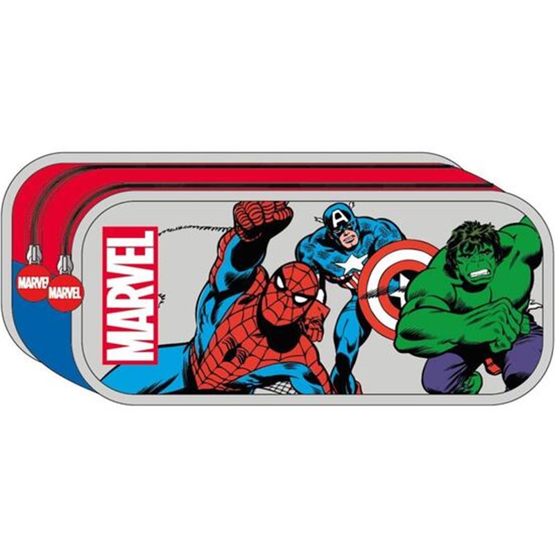 ESTUCHE PORTATODO 2 COMPARTIMENTOS AVENGERS RED