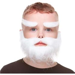 BIGOTE, BARBA Y CEJAS INFANTIL PAPÁ NOEL TALLA ÚNICA