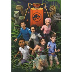 PUZZLE CAMP CRETACEOUS JURASSIC WORLD 104PZS