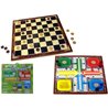 TABLERO DE MADERA PARCHIS 4 Y DAMAS CON ACCESORIOS 40,5X40,5X1,2 CM