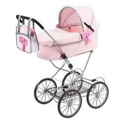 COCHE MUÑECAS DOLLS PRAM ROSA 89X70X42 CM