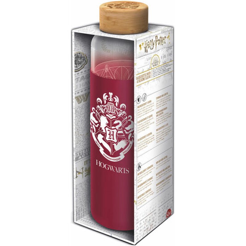 BOTELLA CRISTAL HARRY POTTER FUNDA SILICONA 585ML