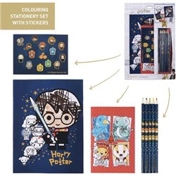 SET PAPELERÍA COLOREABLE HARRY POTTER BLUE