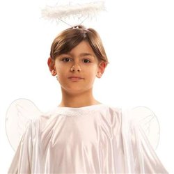 CORONA DE ÁNGEL CON DIADEMA TALLA ÚNICA