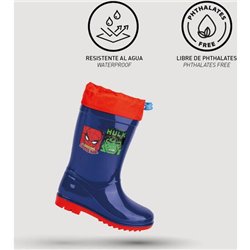 BOTAS LLUVIA PVC MARVEL BLUE