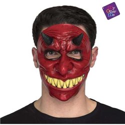 1/2 DEVIL LATEX MASK ONE SIZE