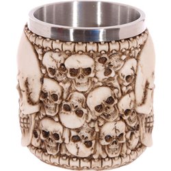 TAZA CALAVERA Y CABEZAS DE CALAVERAS