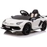 COCHE LAMBORGHINI AVENT SVJ+PATIN BLANCO 12V 151 X 63 X 102.5CM RUNRUNTOYS