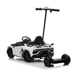 COCHE LAMBORGHINI AVENT SVJ+PATIN BLANCO 12V 151 X 63 X 102.5CM RUNRUNTOYS