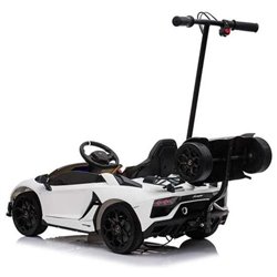 COCHE LAMBORGHINI AVENT SVJ+PATIN BLANCO 12V 151 X 63 X 102.5CM RUNRUNTOYS