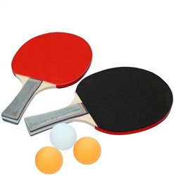 PALAS DE PING PONG . INCLUYE2 PALAS Y PELOTAS 20,5X4,5X3,2CM