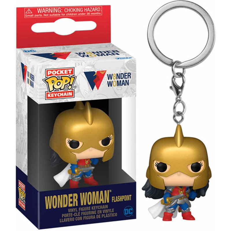 LLAVERO POCKET POP DC COMICS 80TH WONDER WOMAN FLASHPOINT