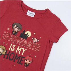 PIJAMA CORTO SINGLE JERSEY PUNTO HARRY POTTER DARK RED