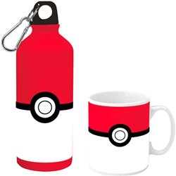 SET CANTIMPLORA ALUMINIO + TAZA CERAMICA POKEMON