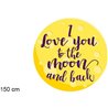 TOALLA MICROFIBRA MOON LOVE REDONDA 150CM