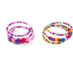 PULSERA EN ESPIRAL DE BOLITAS DE COLORES - MODELOS SURTIDOS