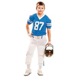 DISFRAZ JUGADOR RUGBY AZUL TALLA 5-6 AÑOS