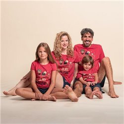 PIJAMA CORTO SINGLE JERSEY PUNTO HARRY POTTER DARK RED