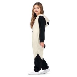 DISFRAZ INFANTIL OSO PANDA TALLA UNICA 9-13 AÑOS (KIGURUMI CON CAPUCHA Y COLA)