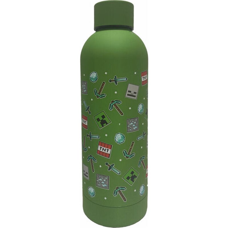 BOTELLA ACERO INOXIDABLE MINECRAFT 500ML