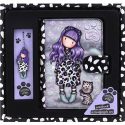 SET CUADERNO CON MARCAPAGINAS GORJUSS™ "SMITTEN KITTEN"