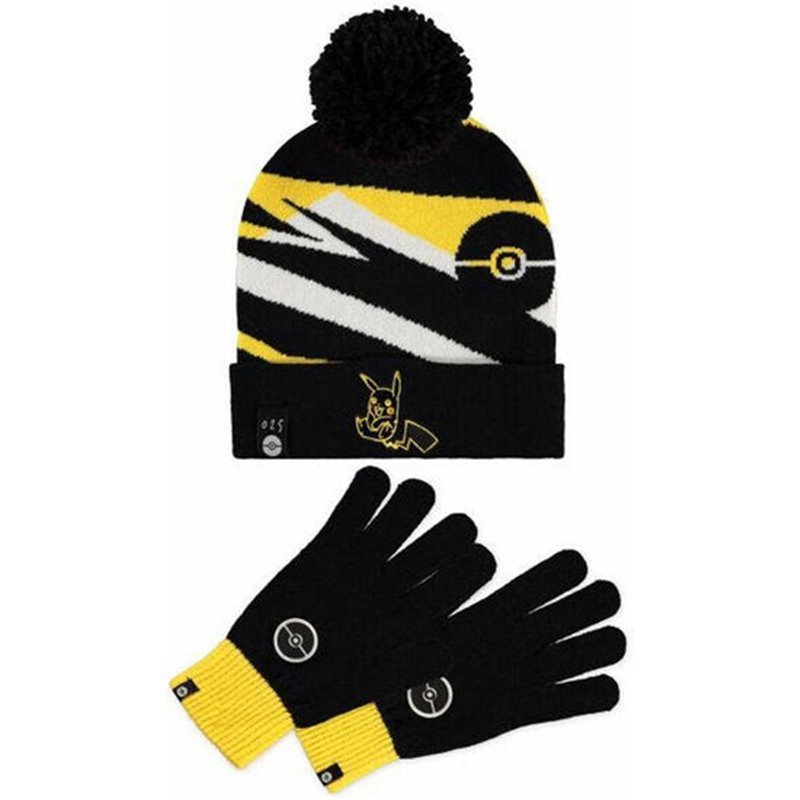 SET GORRO Y GUANTES PIKACHU POKEMON